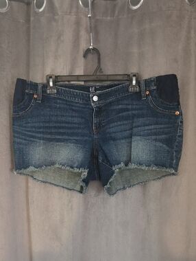 GAP Maternity Size 16 Dark Blue Denim Jean Shorts